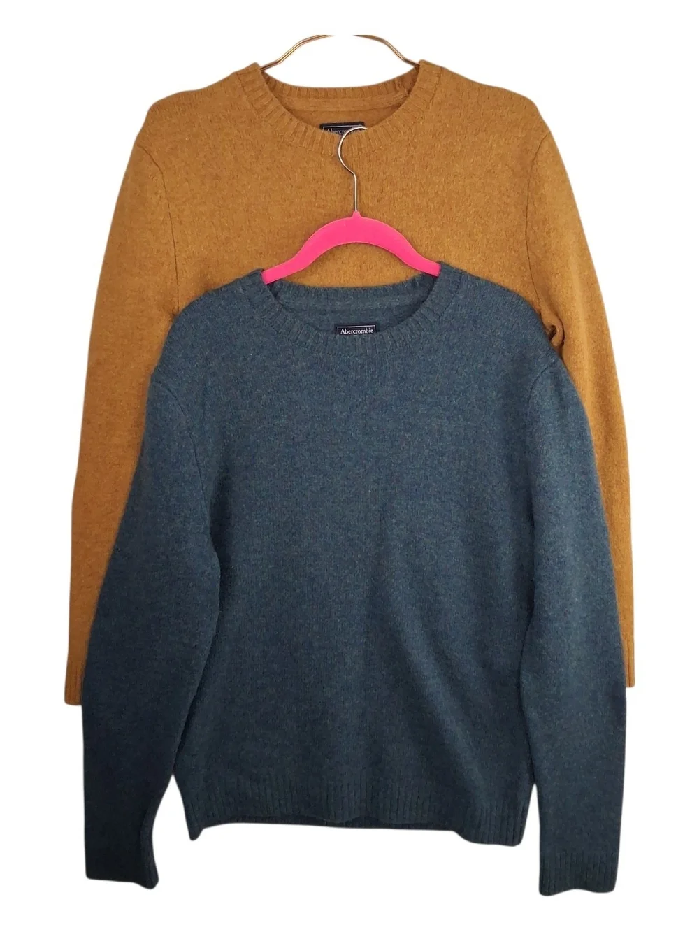 Abercrombie & Fitch Y2K Mens Large 2 Piece All Wool Pullover Muscle Sweaters